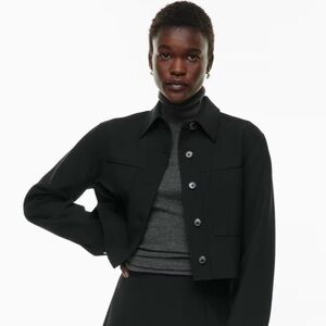 NWT Wilfred Aritzia Little Cropped Jacket Black Size Medium